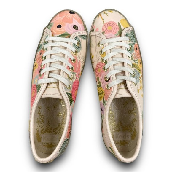Keds Rifle Paper Co Kickstart Garden Party Sneakers WH62872 Floral Women 5.5 - Picture 7 of 9